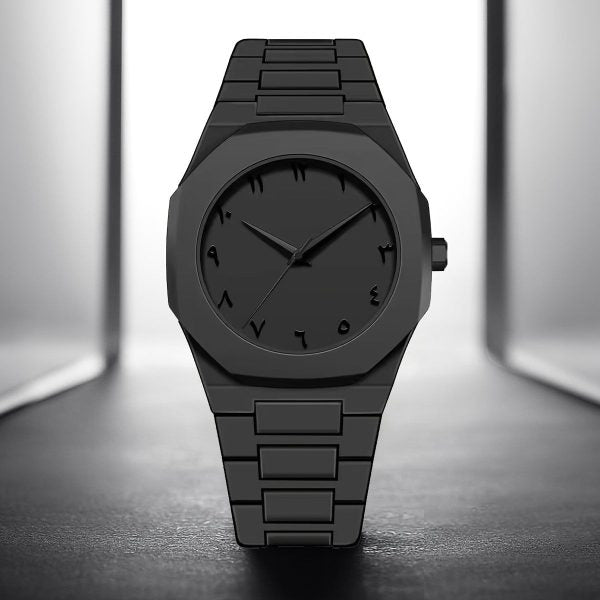 Full Black Aura Quartz Watch – Lightweight Design, , Premium Quality & Finish.