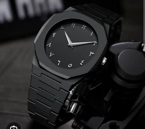 Full Black Aura Quartz Watch – Lightweight Design, , Premium Quality & Finish.
