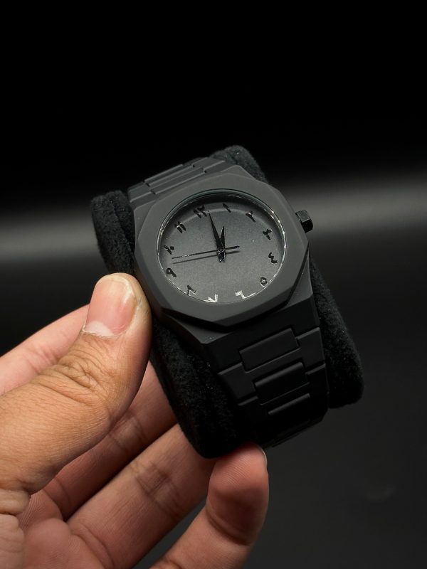 Full Black Aura Quartz Watch – Lightweight Design, , Premium Quality & Finish.