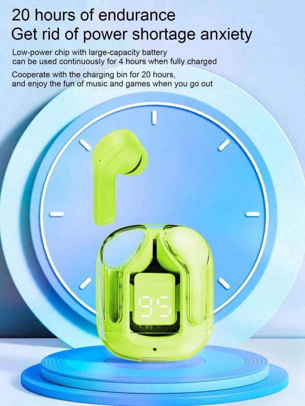 Earbuds Air 31 Airpods Wireless Earbuds With Crystal Transparent Case.