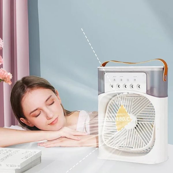 Portable Air Conditioner Fan Usb Electric Fan With Led Night Light.