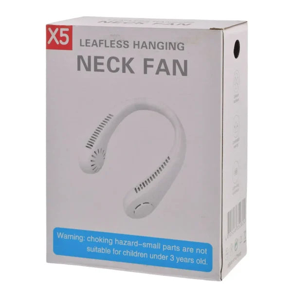 X5 Leafless Hanging Neck Fan With Adjustable Neck Band.