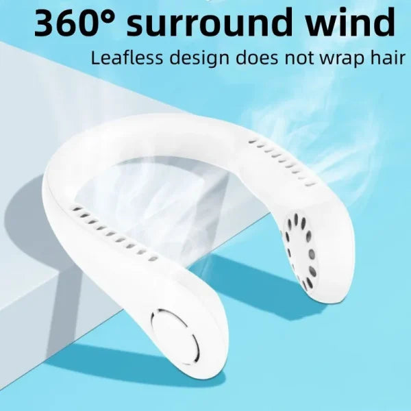 X5 Leafless Hanging Neck Fan With Adjustable Neck Band.