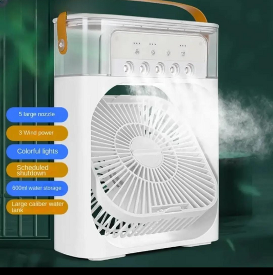 Portable Air Conditioner Fan Usb Electric Fan With Led Night Light.