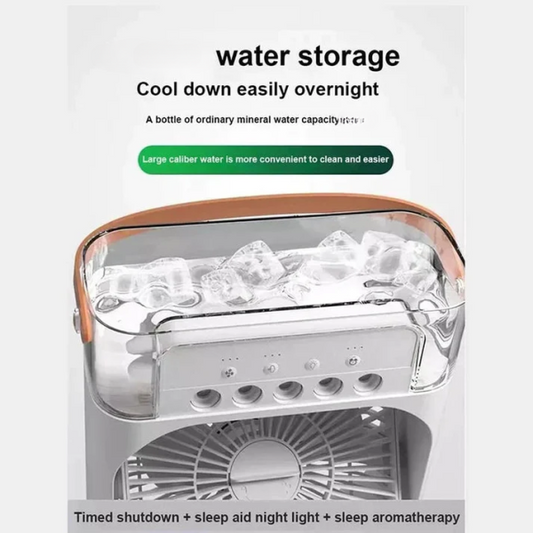 Portable Air Conditioner Fan Usb Electric Fan With Led Night Light.