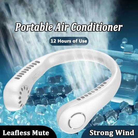 X5 Leafless Hanging Neck Fan With Adjustable Neck Band.
